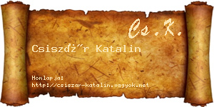 Csiszár Katalin névjegykártya