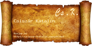 Csiszár Katalin névjegykártya